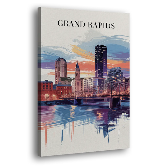 Grand Rapids Historic Landmarks Side - Canvas Wall Art