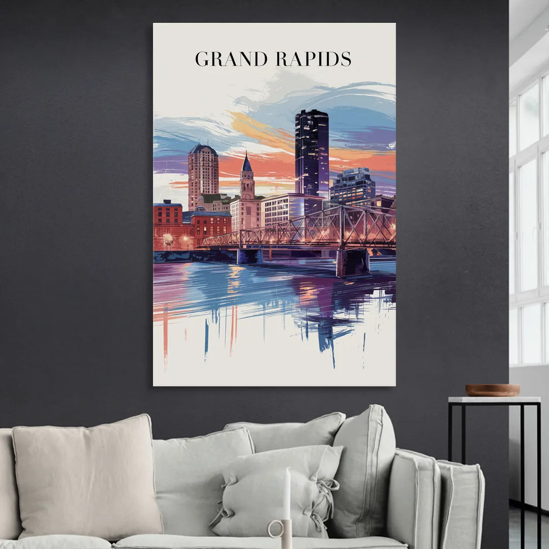 Grand Rapids Historic Landmarks Sitting Room - Canvas Wall Art