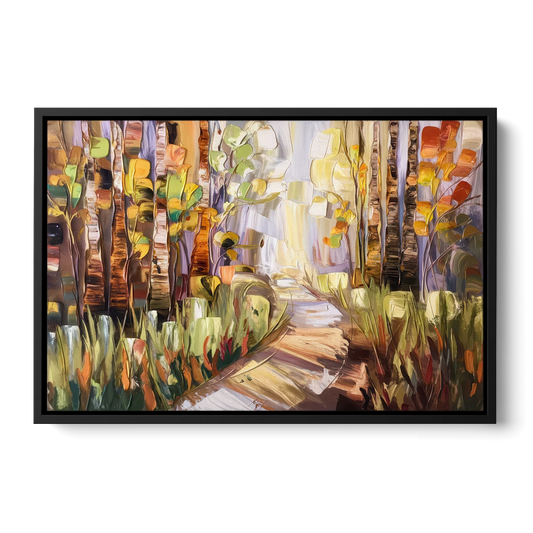 Grand Rapids Seasonal Foliage - Black Framed Canvas Wall Art - Front
