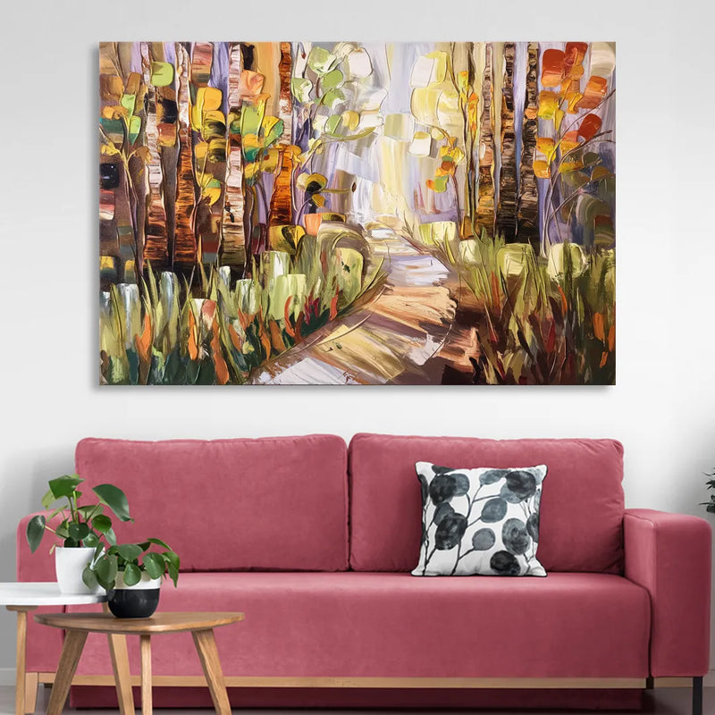 Grand Rapids Seasonal Foliage Living Room - Canvas Wall Art