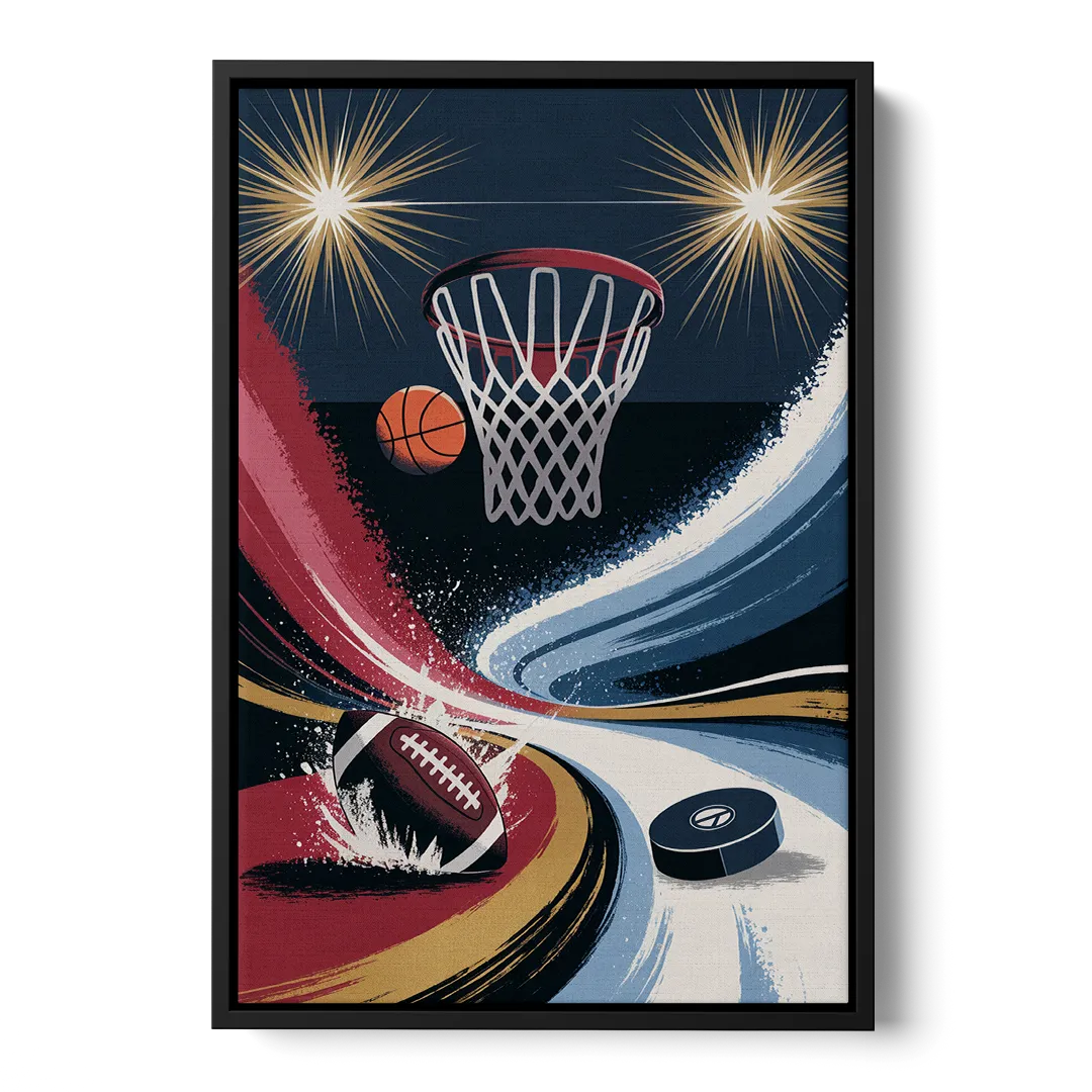 Grand Rapids Sports Team Pride Front - Black Canvas Wall Art