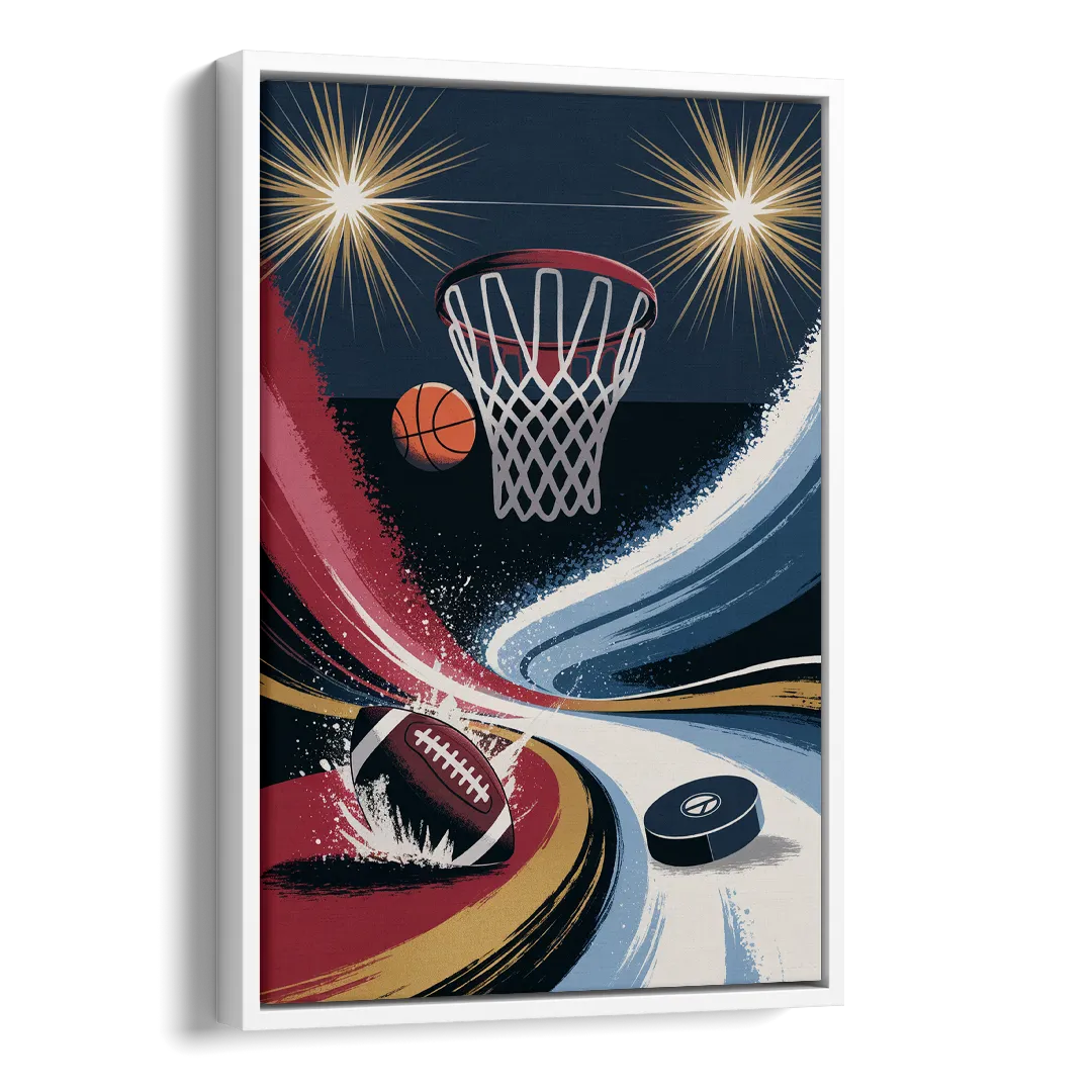 Grand Rapids Sports Team Pride Side - White Canvas Wall Art