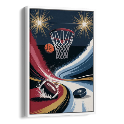 Grand Rapids Sports Team Pride Side - White Canvas Wall Art