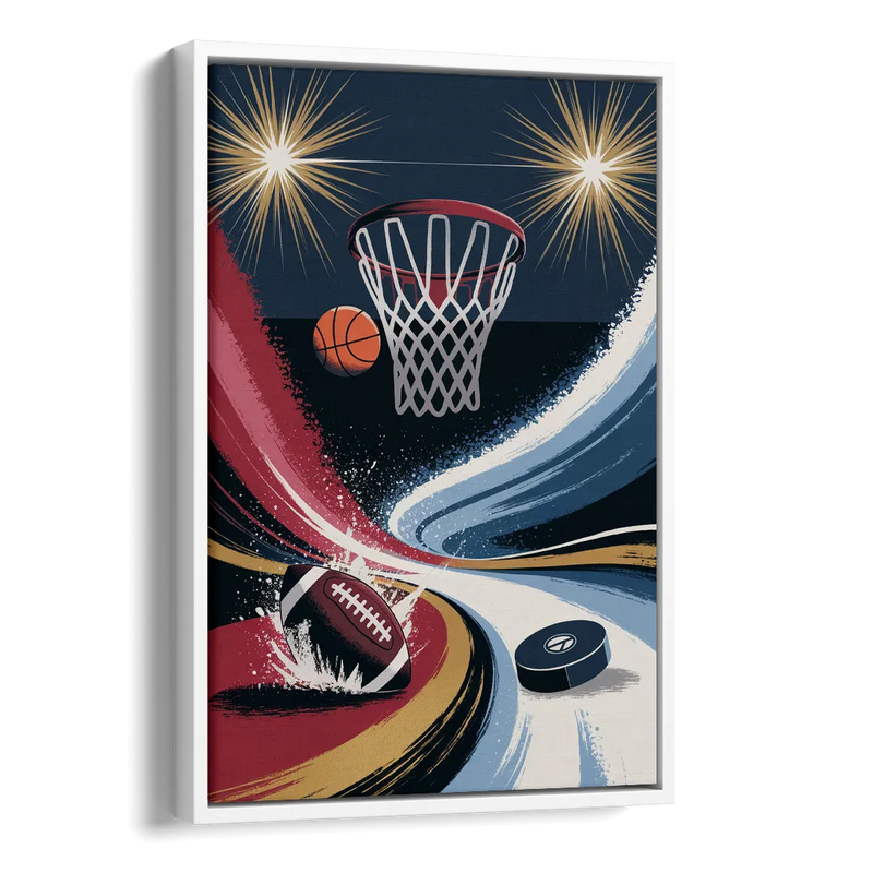 Grand Rapids Sports Team Pride Side - White Canvas Wall Art