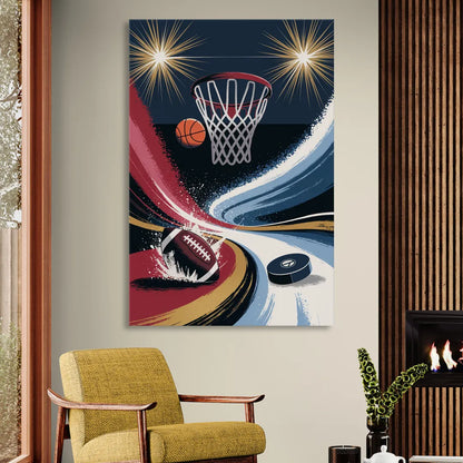 Grand Rapids Sports Team Pride Living Room - Canvas Wall Art