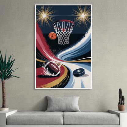 Grand Rapids Sports Team Pride Sitting Room - White Canvas Wall Art