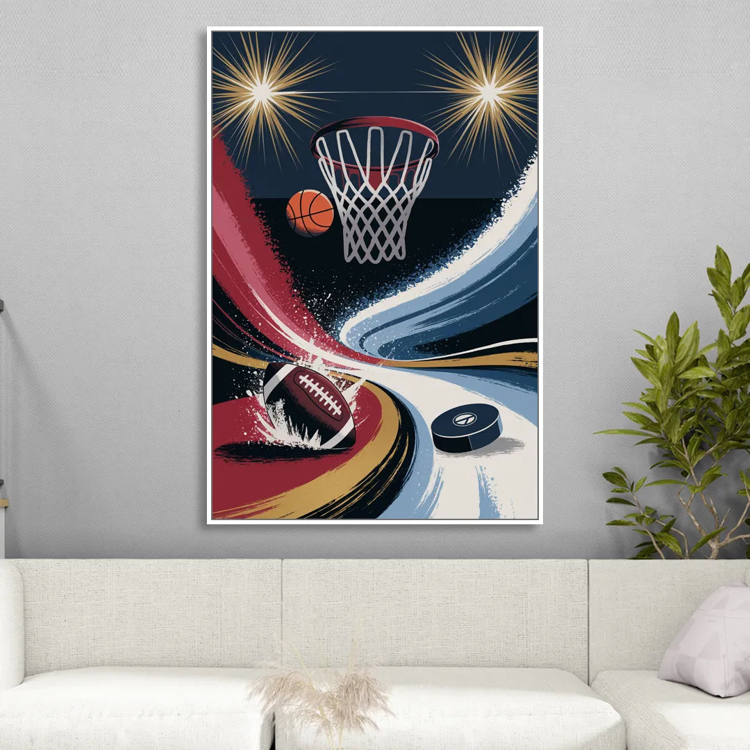 Grand Rapids Sports Team Pride Living Room - White Canvas Wall Art