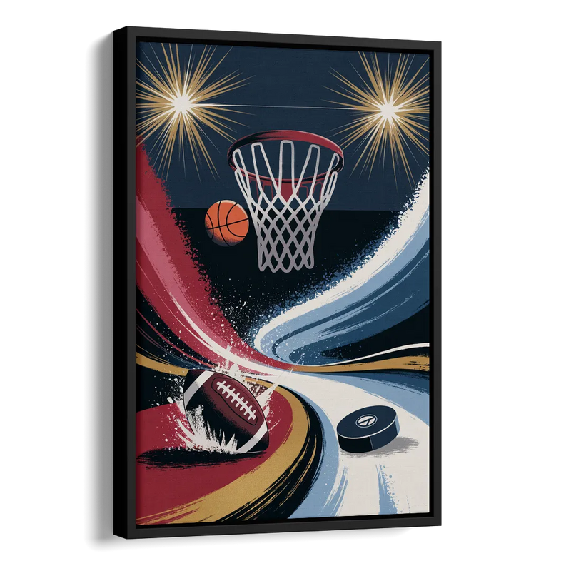 Grand Rapids Sports Team Pride Side - Black Canvas Wall Art