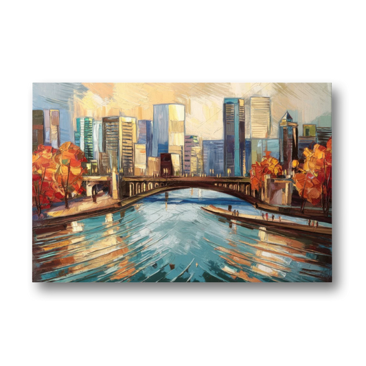 Grand Rapids Urban River Views - Canvas Wall Art - Front