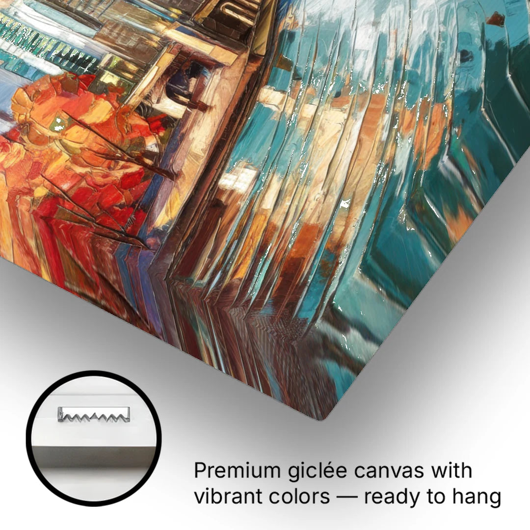 Grand Rapids Urban River Views - Canvas Wall Art - Gallery Wrap Corner