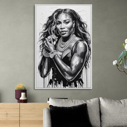 Grand Slam Sitting Room - White Canvas Wall Art