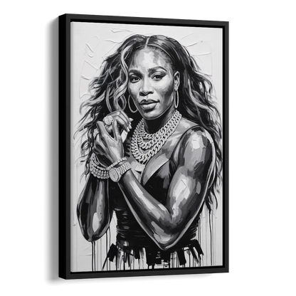 Grand Slam Side - Black Canvas Wall Art