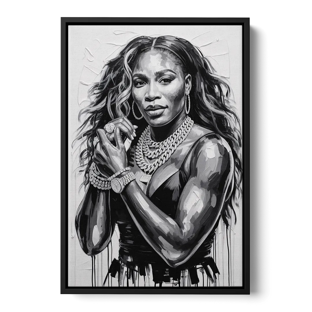 Grand Slam Front - Black Canvas Wall Art