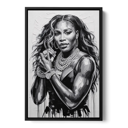 Grand Slam Front - Black Canvas Wall Art