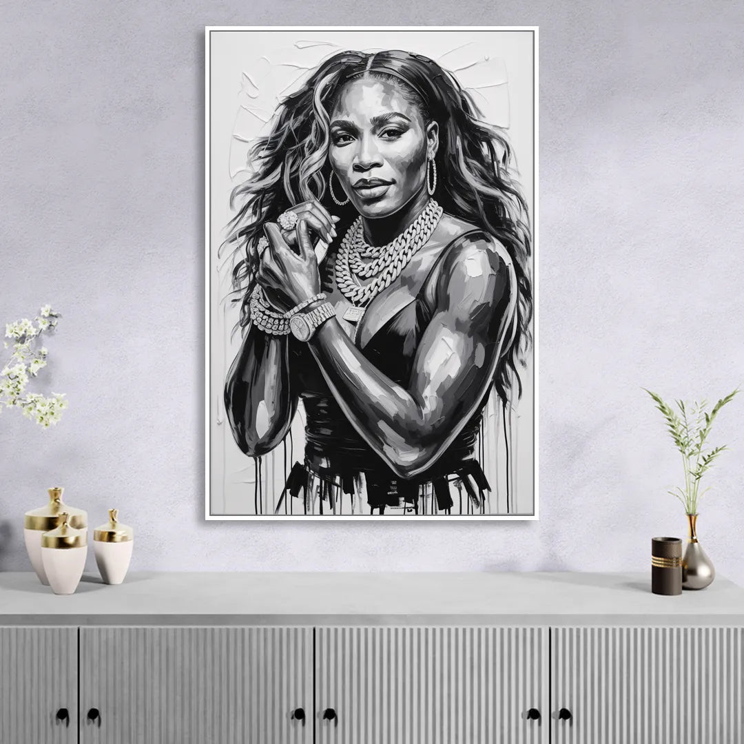 Grand Slam Living Room - White Canvas Wall Art