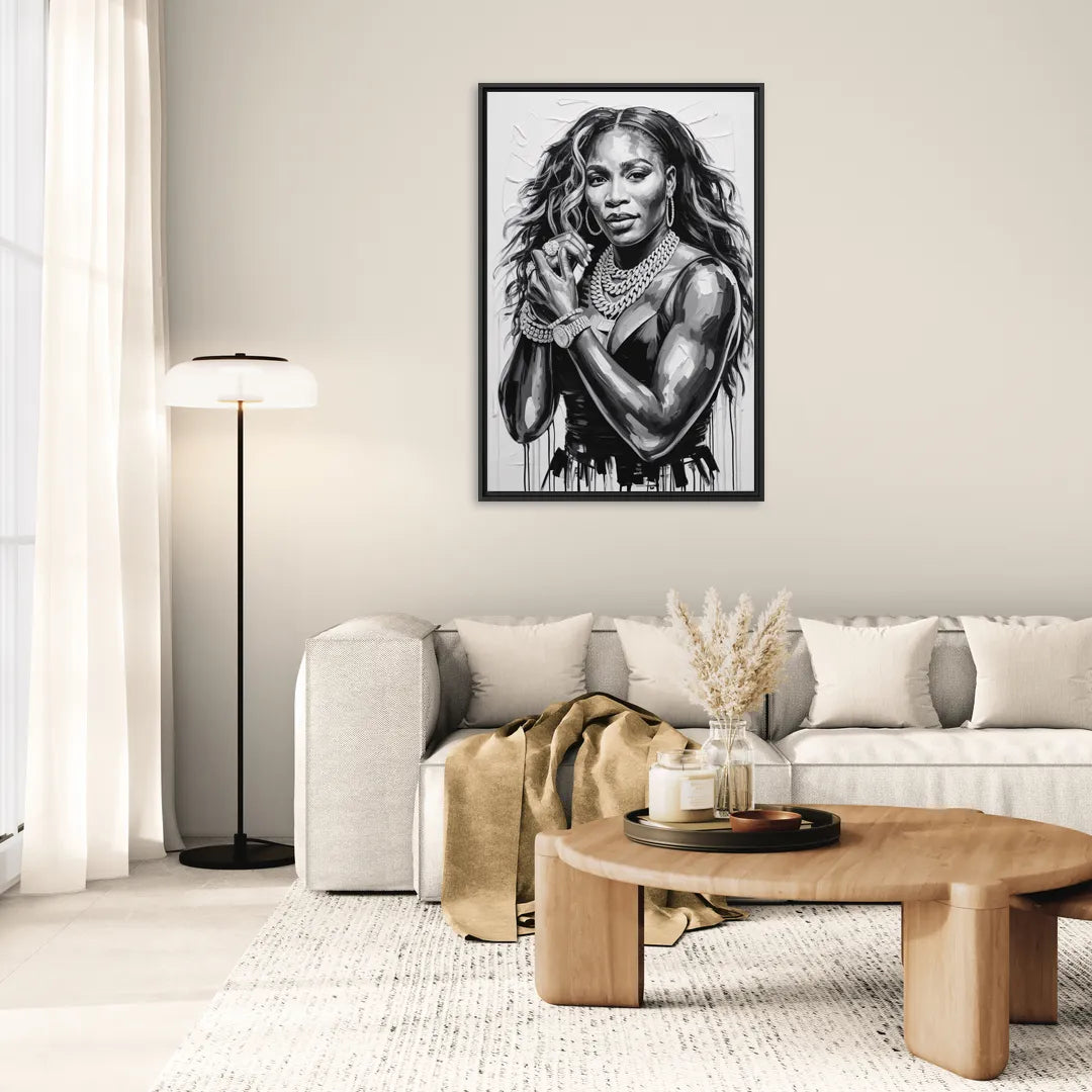 Grand Slam - Living Room Black Frame Canvas