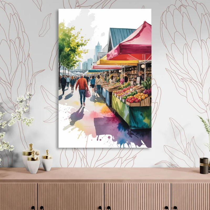 Granville Island Market Living Room - Canvas Wall Art