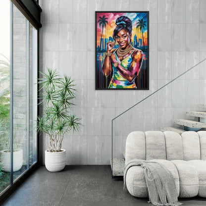 Gravity Defied - Living Room Black Frame Canvas