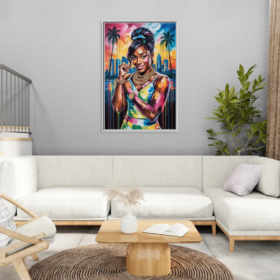 Gravity Defied - Living Room White Frame Canvas