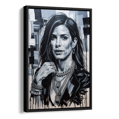 Gravity Side - Black Canvas Wall Art