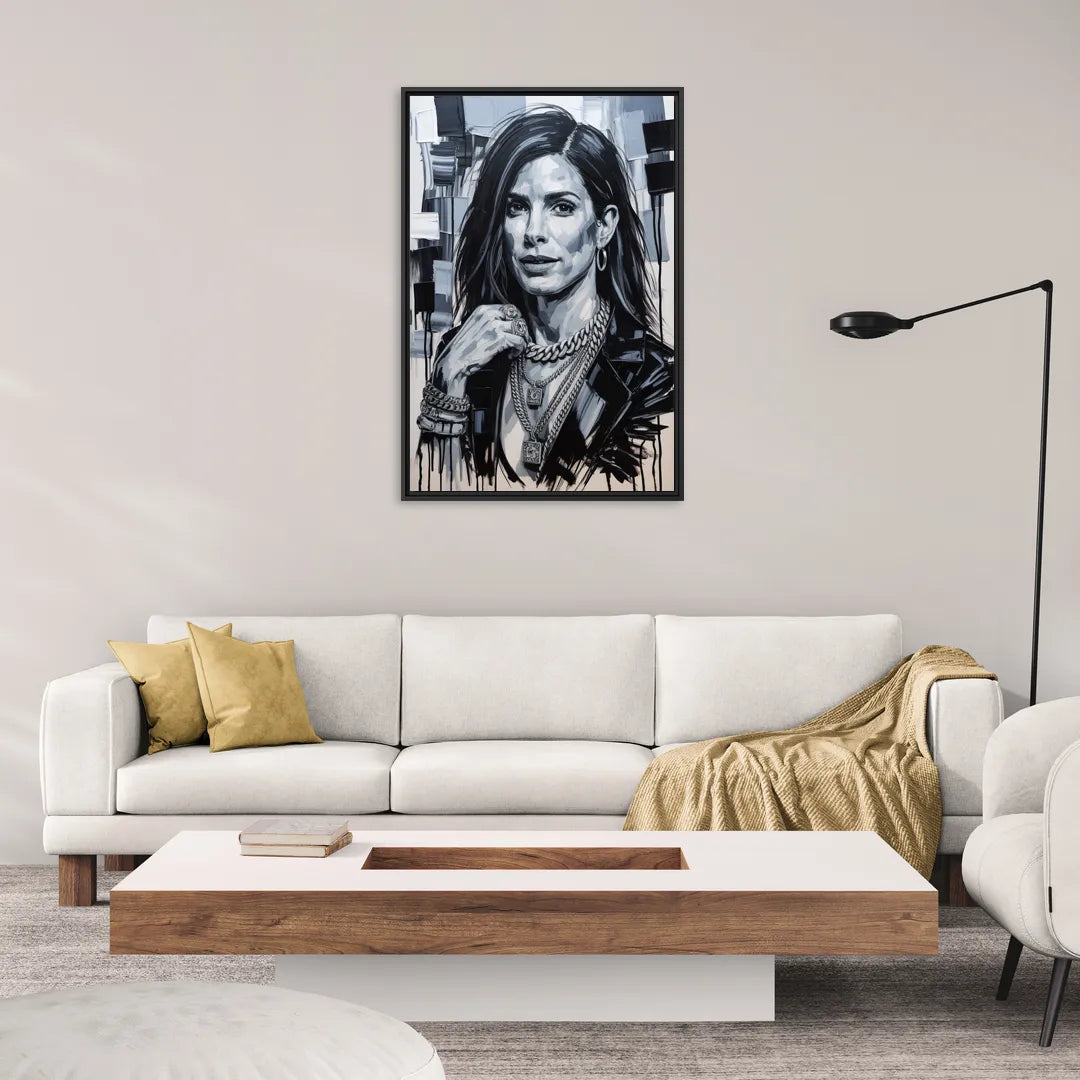 Gravity - Living Room Black Frame Canvas