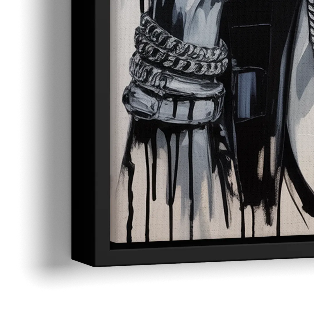 Gravity - Close-Up Black Frame Canvas