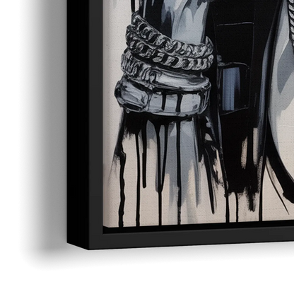 Gravity - Close-Up Black Frame Canvas