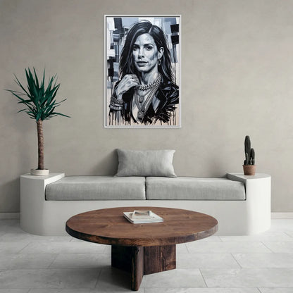 Gravity - Living Room White Frame Canvas