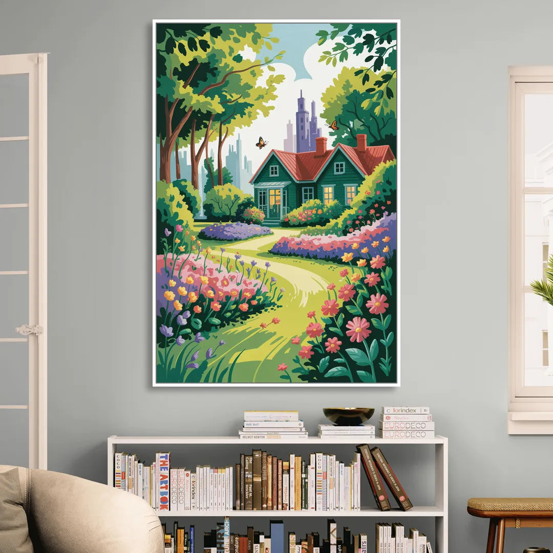 Green Gables Heritage Living Room - White Canvas Wall Art