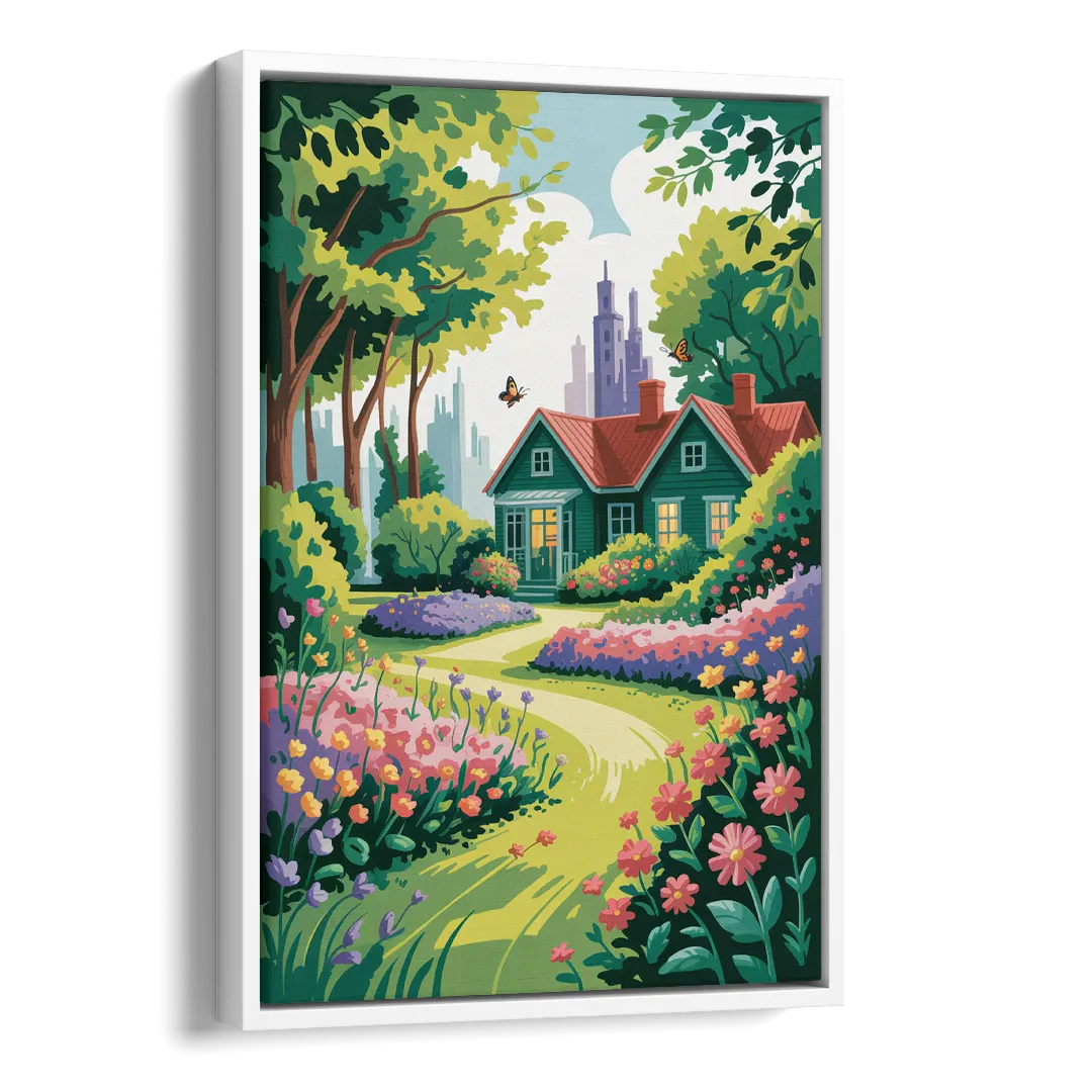 Green Gables Heritage Side - White Canvas Wall Art