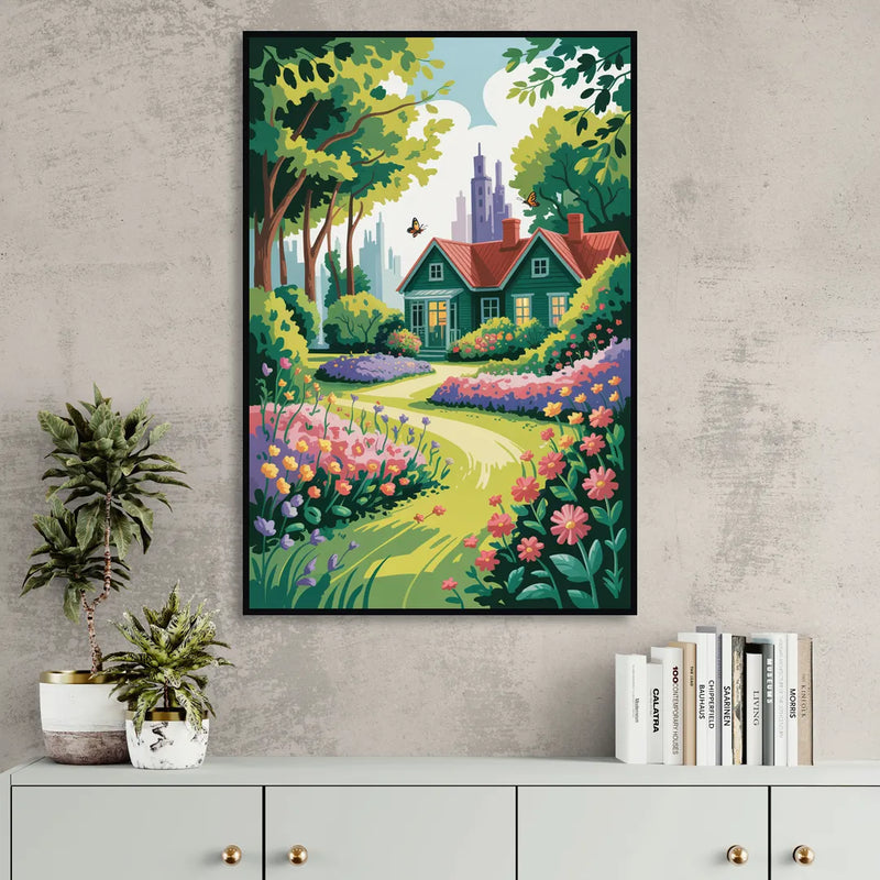 Green Gables Heritage Living Room - Black Canvas Wall Art