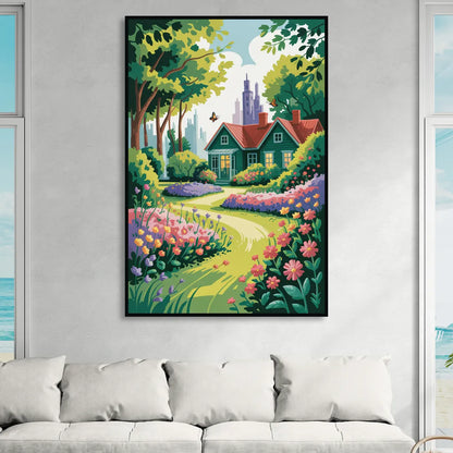 Green Gables Heritage Sitting Room - Black Canvas Wall Art