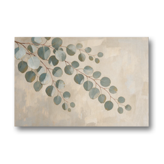 Greenery Wall Art of Trailing Silver Dollar Eucalyptus - Canvas Wall Art - Front