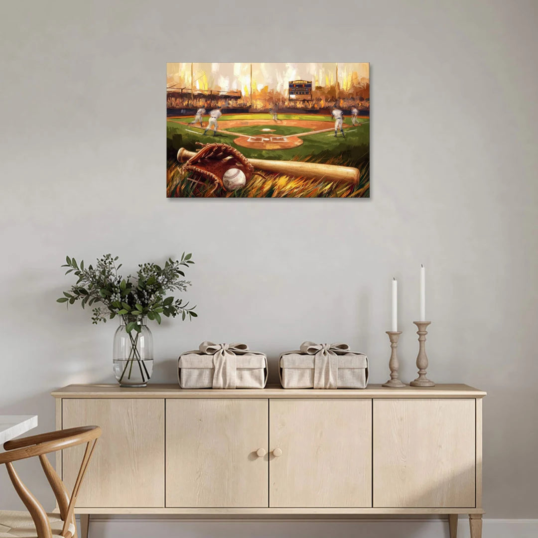 Greensboro Baseball Heritage - Canvas Wall Art - Coffee Table - 36x24