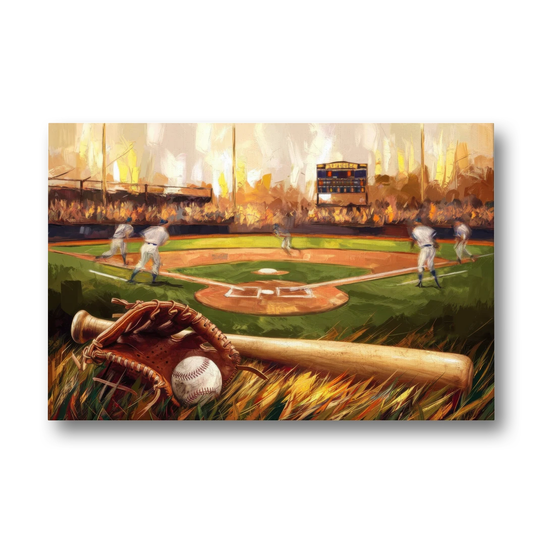 Greensboro Baseball Heritage - Canvas Wall Art - Front