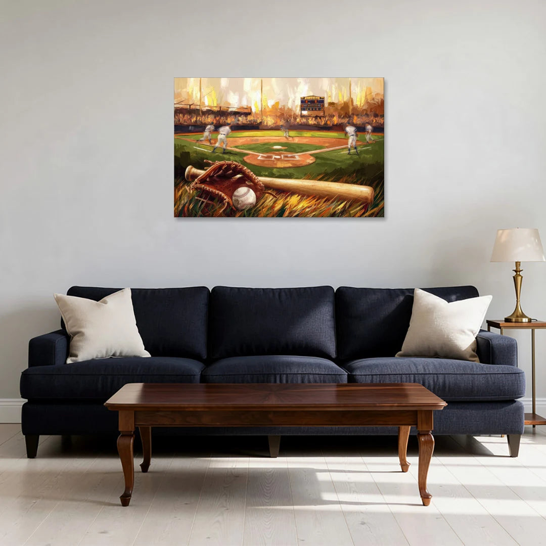 Greensboro Baseball Heritage - Canvas Wall Art - Sofa - 36x24