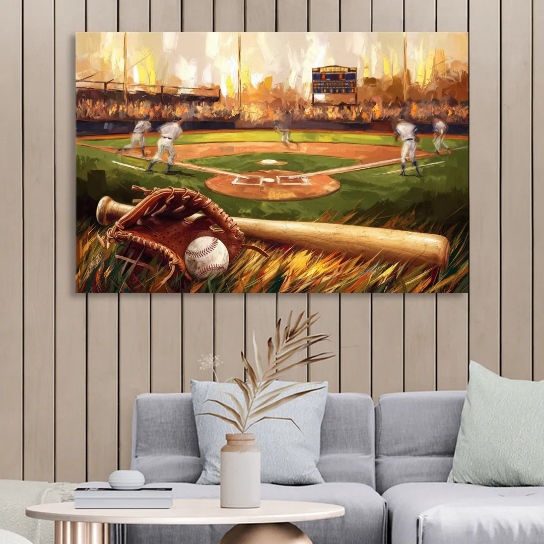 Greensboro Baseball Heritage Sitting Room - Canvas Wall Art