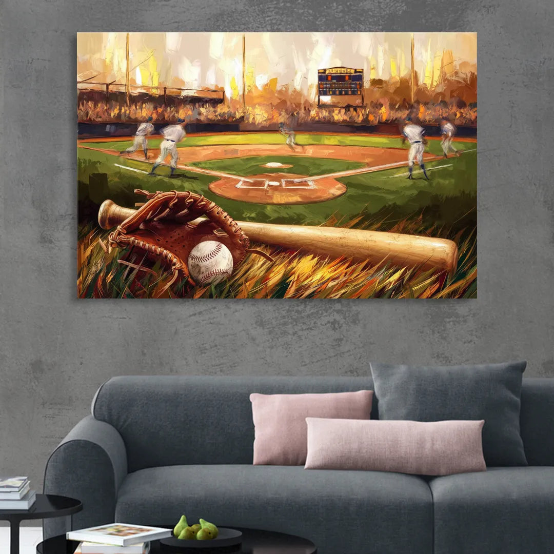 Greensboro Baseball Heritage Living Room - Canvas Wall Art