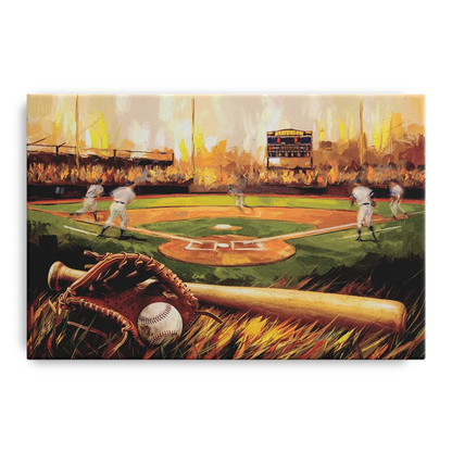Greensboro Baseball Heritage Front - Canvas Wall Art