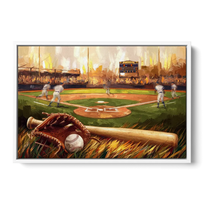 Greensboro Baseball Heritage Front - White Canvas Wall Art