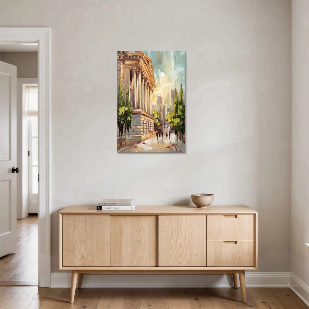 Greensboro Historic Architecture - Canvas Wall Art - Coffee Table - 24x36