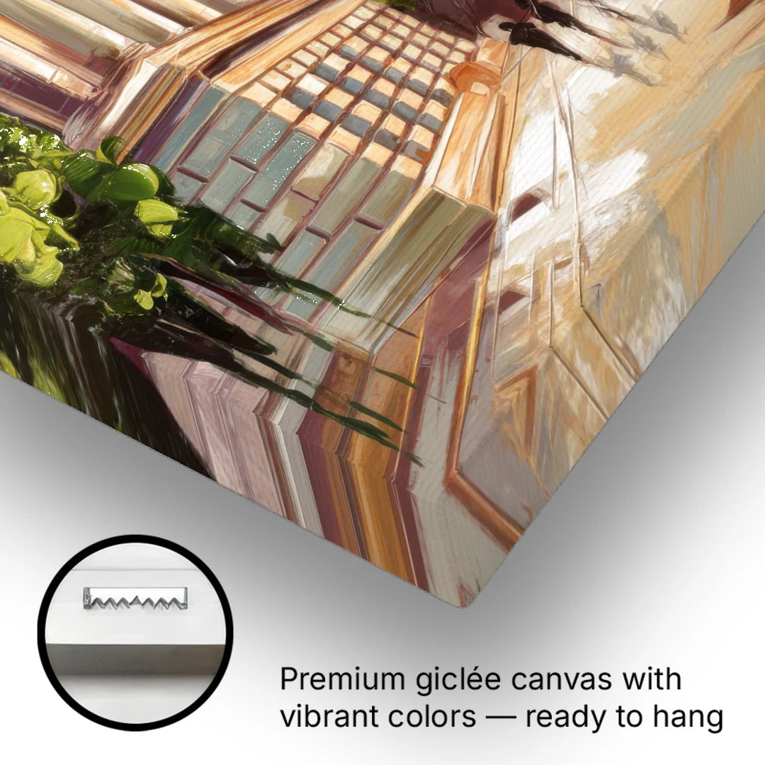 Greensboro Historic Architecture - Canvas Wall Art - Gallery Wrap Corner
