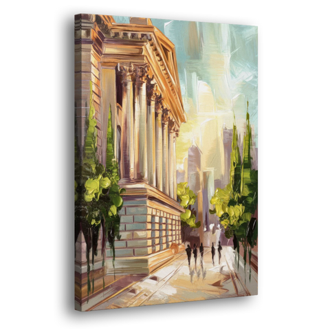 Greensboro Historic Architecture - Canvas Wall Art - Side
