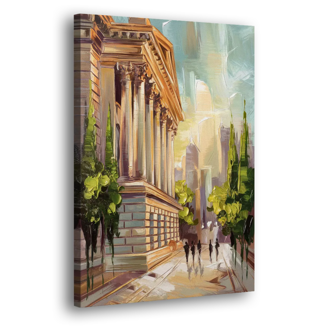 Greensboro Historic Architecture Side - Canvas Wall Art