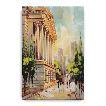 Greensboro Historic Architecture Front - Canvas Wall Art