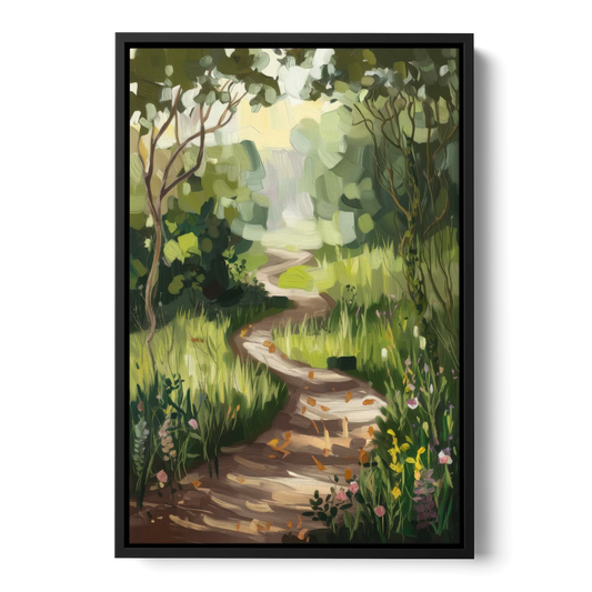 Greensboro Nature Trails - Black Framed Canvas Wall Art - Front