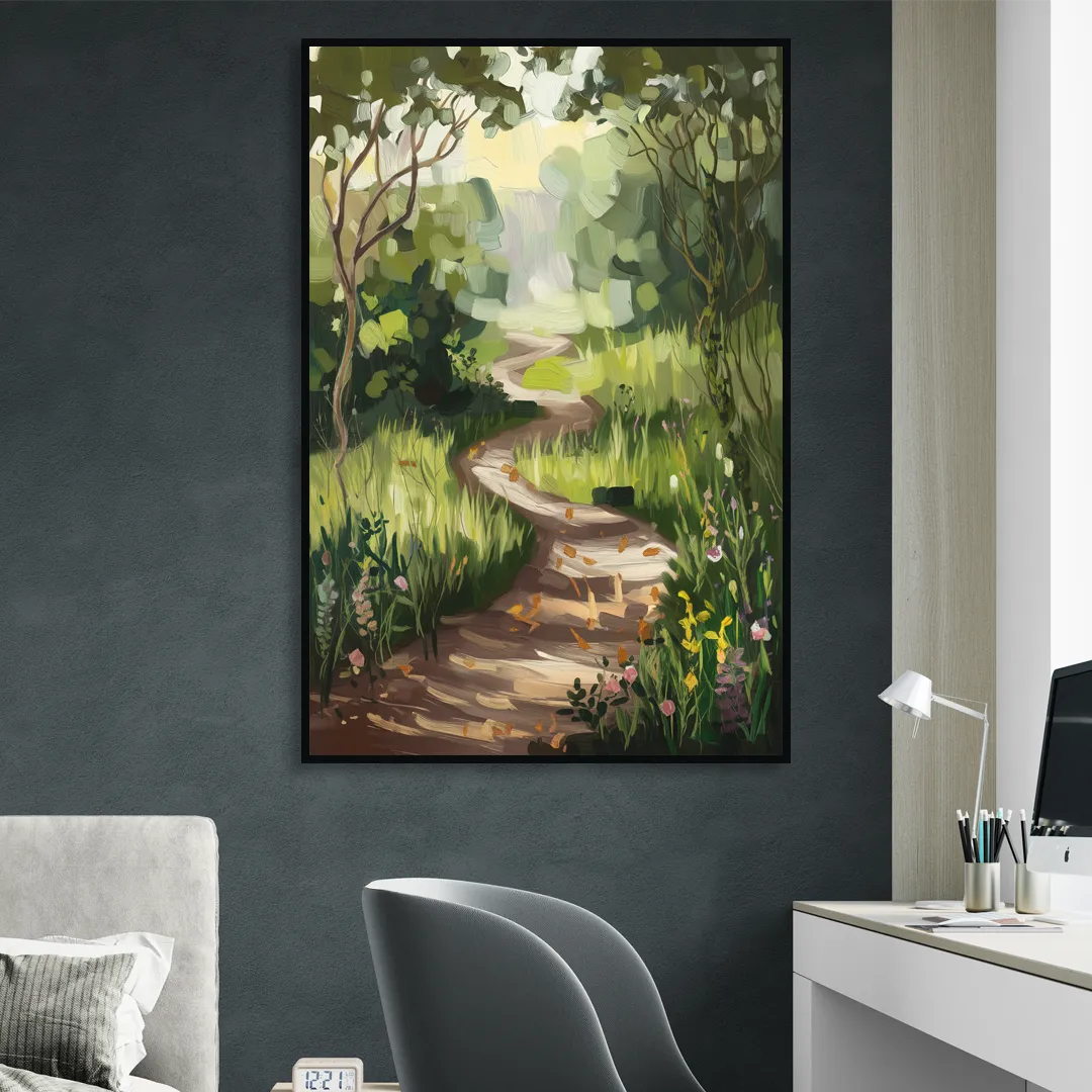 Greensboro Nature Trails Living Room - Black Canvas Wall Art