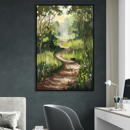 Greensboro Nature Trails Living Room - Black Canvas Wall Art
