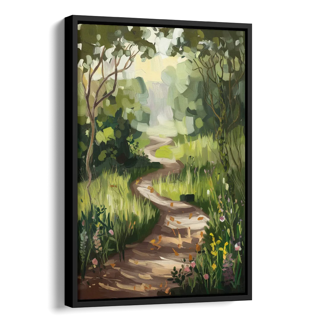 Greensboro Nature Trails Side - Black Canvas Wall Art