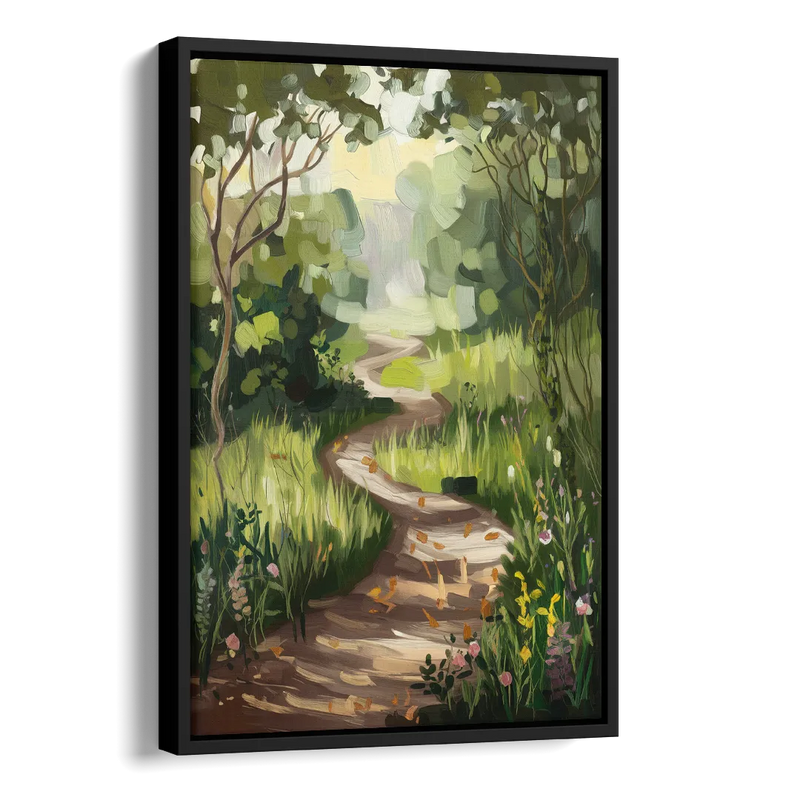 Greensboro Nature Trails Side - Black Canvas Wall Art